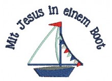 Stickdatei - Mit Jesus in einem Boot